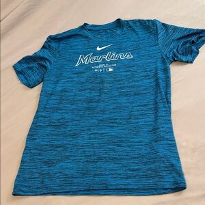 Nike Heathered Blue Marlins Tee